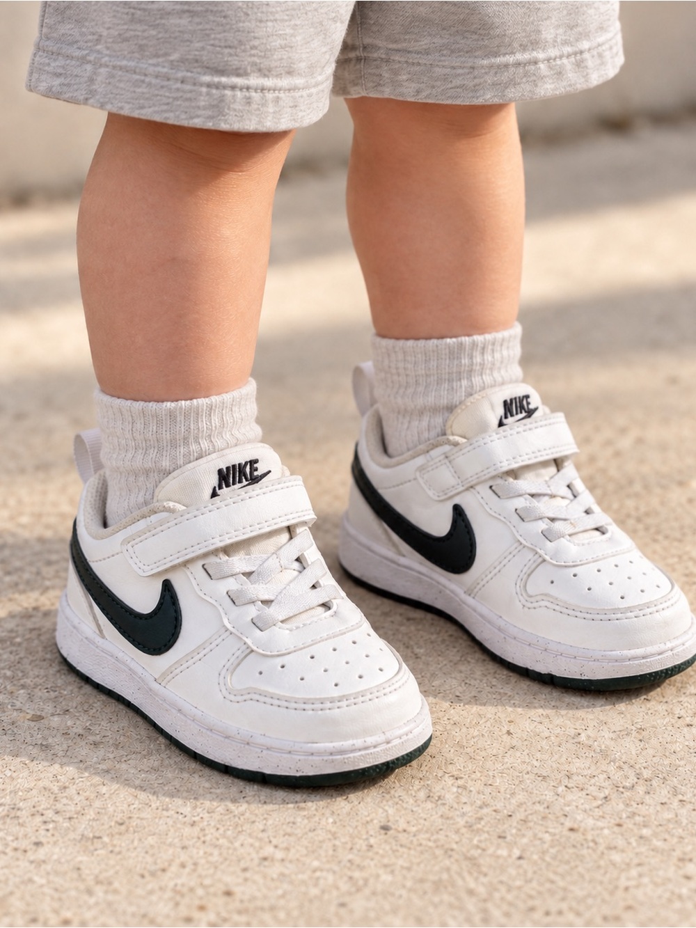 Nike Court Borough Low Recraft Toddler Sneakers White/Vintage Green Size 7C